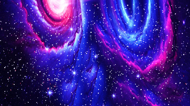 炫彩星空云彩背景