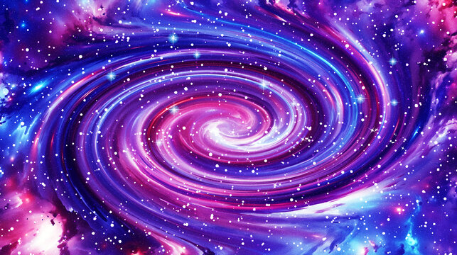 炫彩星空唯美夢幻旋渦背景