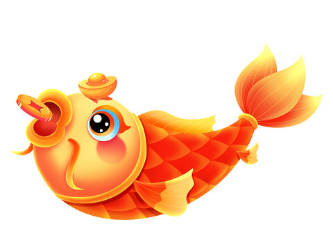 中國風(fēng)卡通新年春節(jié)錦鯉年年有魚