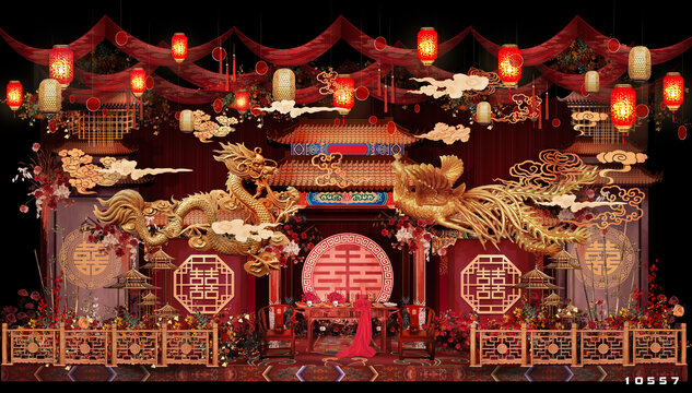 傳統(tǒng)中式婚禮手繪效果圖