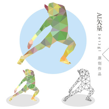中國武術(shù)剪影電腦畫