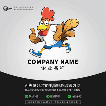 雞廚師餐飲小吃美食LOGO
