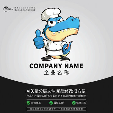 蜻蜓廚師餐飲小吃美食LOGO