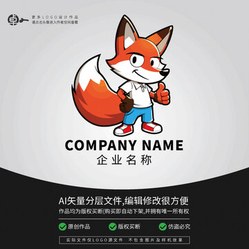 狐貍廚師餐飲小吃美食LOGO