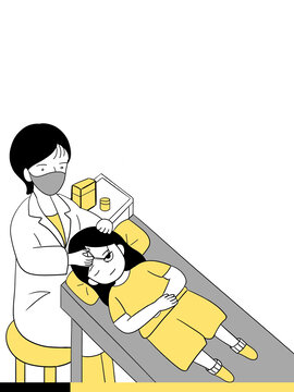 瞼板腺按摩插畫干眼治療海報