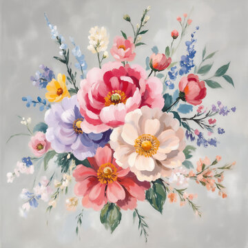 優(yōu)雅花油畫作