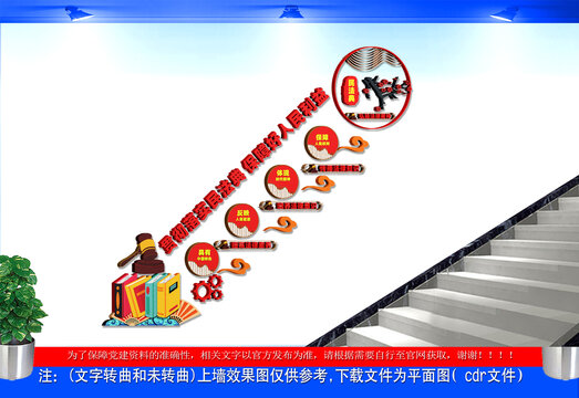 民法典宣傳樓梯文化墻