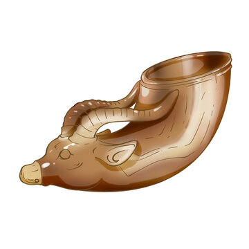 絲綢之路唐代鑲金獸首瑪瑙杯