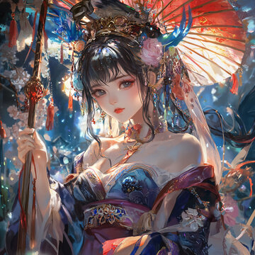 國風(fēng)動漫少女