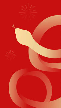蛇年新年元旦春节十二生肖海报