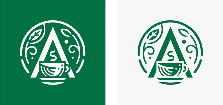 以咖啡杯為設(shè)計(jì)元素咖啡廳標(biāo)志