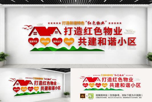 紅色物業(yè)文化墻