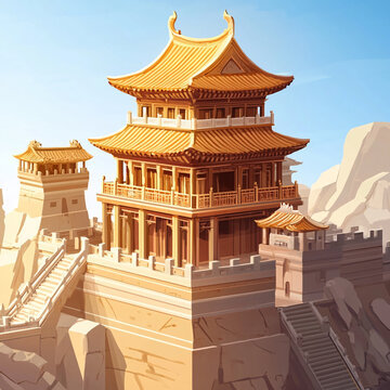 古代宮殿建造場(chǎng)景
