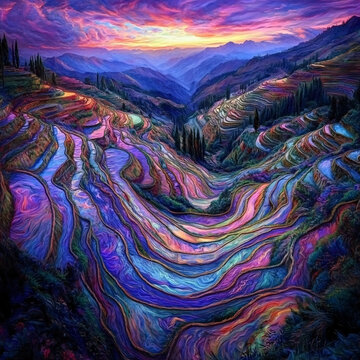 幻彩梯田