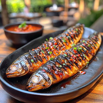 烤秋刀魚碳燒秋刀魚