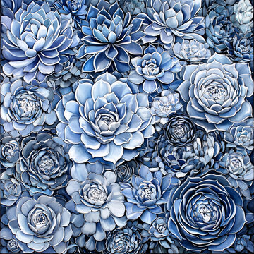 3d浮雕繽紛花卉