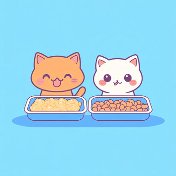 卡通貓食品形象