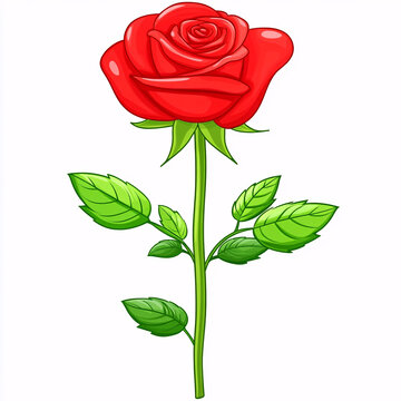 卡通玫瑰花