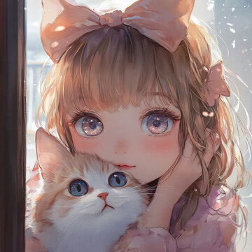 可愛(ài)貓咪少女