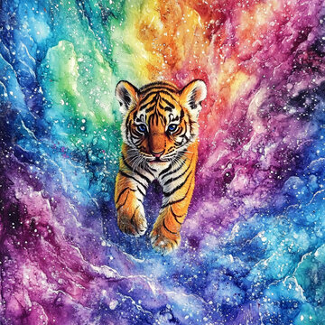 星空下的老虎