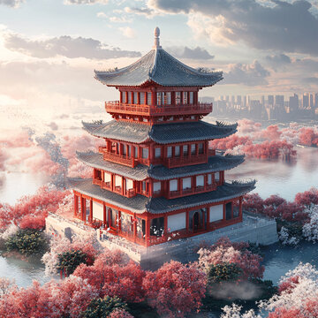 國(guó)潮樓閣