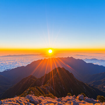 山頂日出
