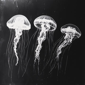 水母裝飾畫