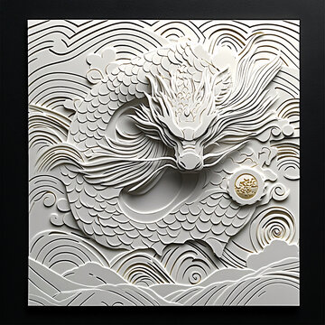 龍浮雕