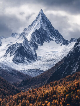 雪山秋色