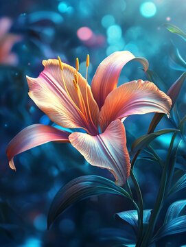 唯美百合花