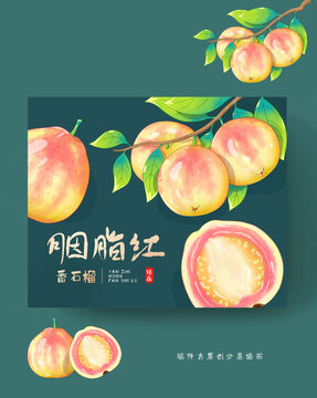 番石榴插畫包裝