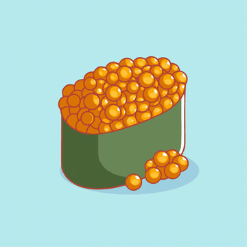可愛(ài)魚(yú)子醬罐頭Q版兒童插畫(huà)