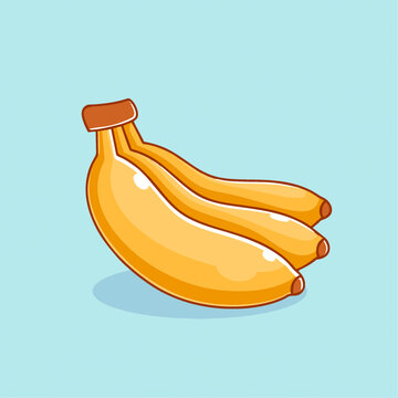 可愛水果香蕉Q版兒童插畫