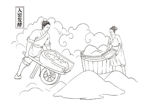 釀酒入窯發(fā)酵