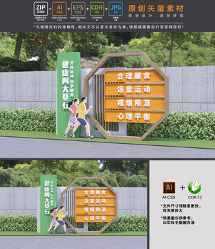 健康四大基石景觀
