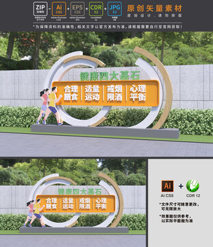健康基石戶外景觀立牌