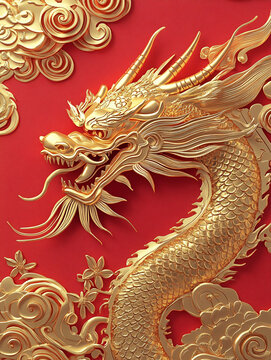 龍年紅金漸變