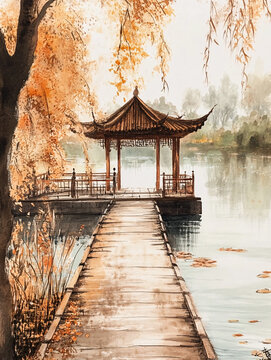 古風(fēng)秋天景色