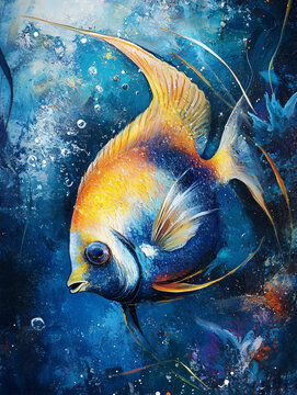 唯美魚風格裝飾畫