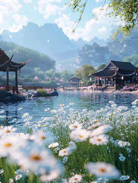 古風(fēng)場(chǎng)景春暖花開