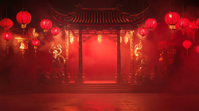 戲臺(tái)背景素材