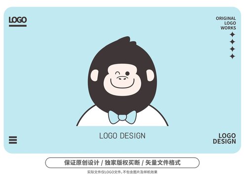 原創(chuàng)卡通猩猩logo