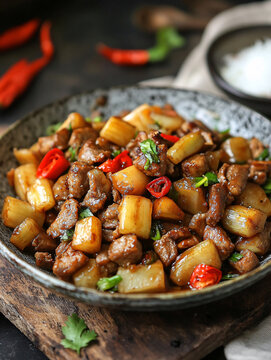 下飯牛肉粒