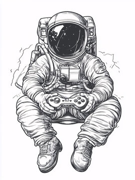 線條太空人