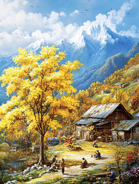 高清風(fēng)景油畫