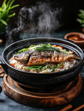 烤魚煲仔飯