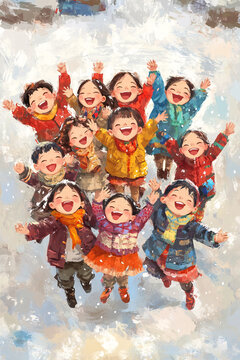 打雪仗