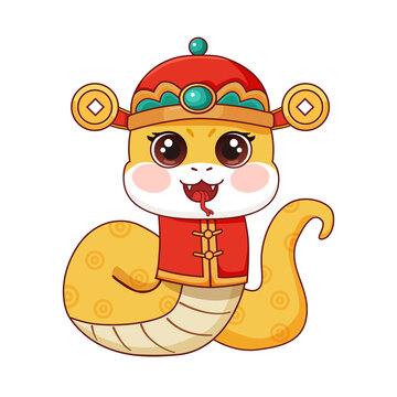 蛇年財神插畫