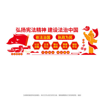 弘揚憲法精神黨建文化墻