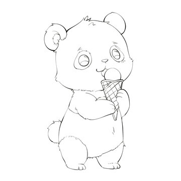 熊貓吃冰淇淋